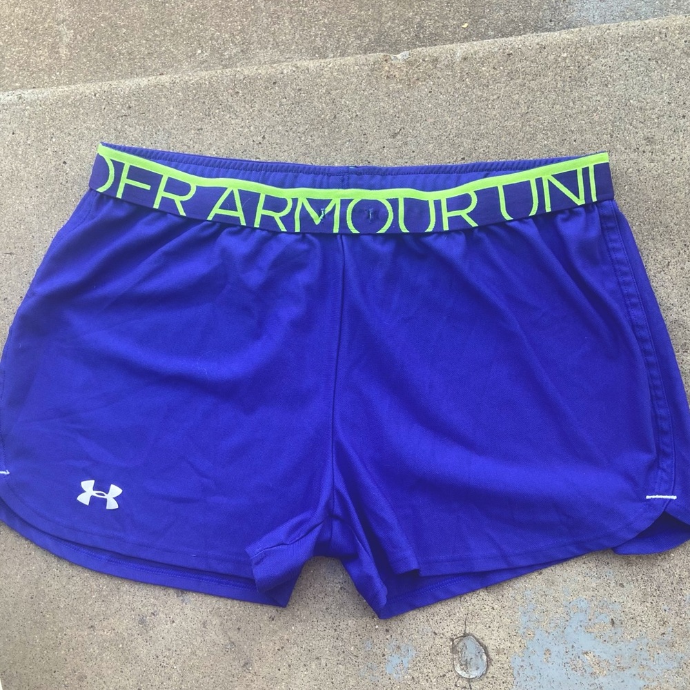 Size L royal blue Under Armour shorts